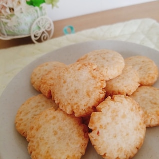 小麦粉バター卵不使用☆簡単サクサク米粉クッキー